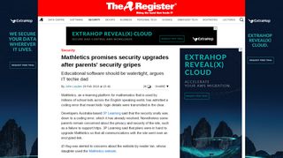 
                            11. Mathletics promises security upgrades after parents' security gripes ...