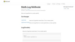 
                            11. Math.Log Method (System) | Microsoft Docs