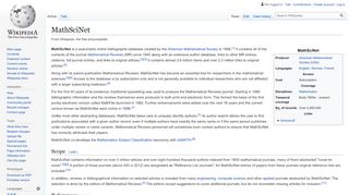 
                            6. MathSciNet - Wikipedia