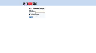 
                            13. MathScore Login: Sta. Teresa College