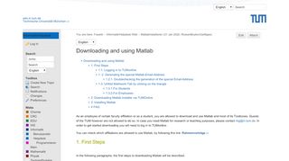 
                            5. MatlabInstallieren < Informatik/Helpdesk < Foswiki - TUM