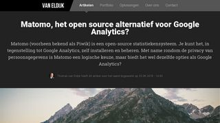 
                            5. Matomo, het open source alternatief voor Google Analytics? | Van Eldijk