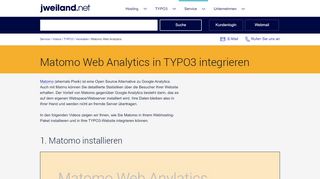 
                            12. Matomo (Piwik) Web Analytics in TYPO3 nutzen - jweiland.net