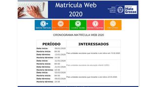 
                            3. Matrícula WEB - Cronograma - Seduc