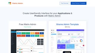 
                            2. Matrix Admin Template - Most Advanced Dashboard Kit of All Time