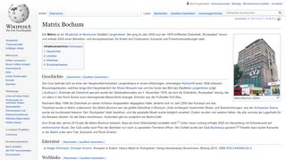 
                            7. Matrix Bochum – Wikipedia