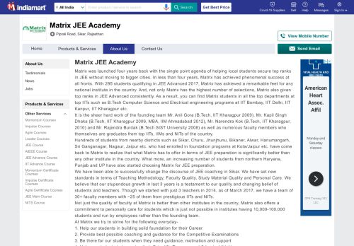 
                            9. Matrix JEE Academy - School / College / Coaching / Tuition / Hobby ...