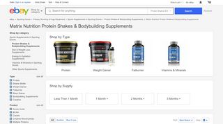 
                            13. Matrix Nutrition Protein Shakes & Bodybuilding Supplements | eBay