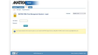 
                            9. matrix-tms (time management system) > login