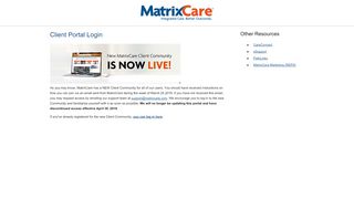 
                            7. MatrixCare Client Portal Login