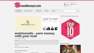 
                            6. Matrixmails - earn money with your mail - Earn Money Online