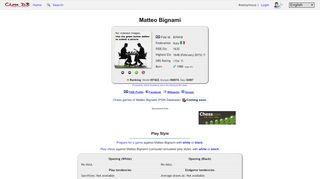 
                            11. Matteo Bignami chess games and profile - Chess-DB.com