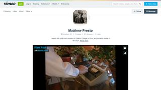 
                            12. Matthew Presto on Vimeo