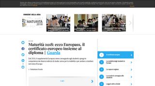 
                            10. Maturità 2018: ecco Europass, il certificato europeo insieme al ...