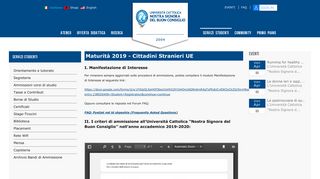 
                            8. Maturità 2019 - Cittadini Stranieri UE - Universita Cattolica ...