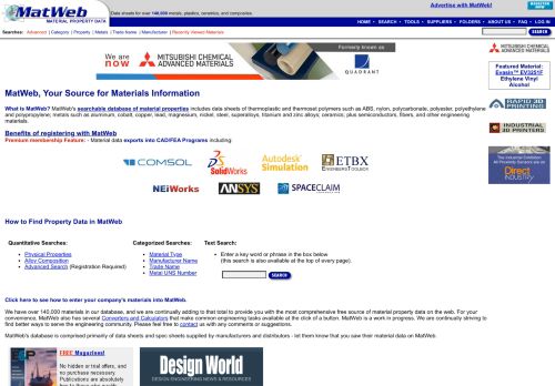 
                            9. MatWeb: Online Materials Information Resource