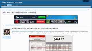 
                            3. Mau Dapat $100 Gratis Dalam Dari Spark Profit | Forum Bitcoin ...