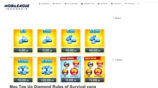 
                            8. Mau Top Up Diamond Rules of Survival yang gampang dan murah ...