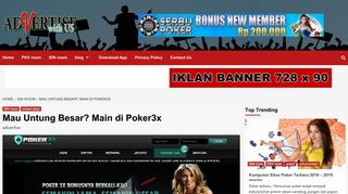 
                            12. Mau Untung Besar? Main di Poker3x - Situs poker online terpopuler