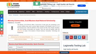 
                            10. Maulana Azad National Scholarship Specifically for Minorities