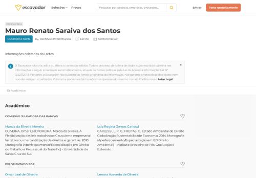 
                            11. Mauro Renato Saraiva dos Santos | Escavador