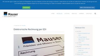 
                            13. Mauser + Co. GmbH - Elektronische Rechnung per EDI