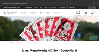 
                            9. Maut, Vignette & GO-Box in Österreich - Austria.info
