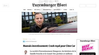 
                            11. Mauvais investissement: Crash royal pour Citee Car - Wort.lu