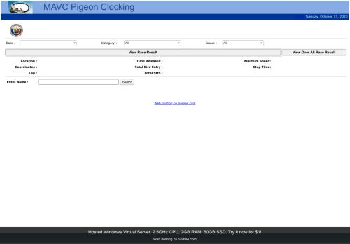 
                            3. MAVC Clocking System - Mavcpigeonclocking - Somee.com