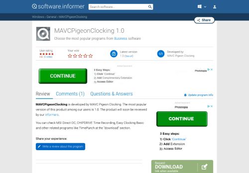 
                            6. MAVCPigeonClocking - MAVC Pigeon Clocking Software Informer.