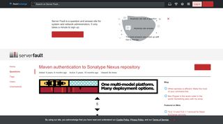 
                            11. Maven authentication to Sonatype Nexus repository - Server Fault