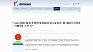 
                            6. Mavericks: Upon booting, keeps going back to login screen ...