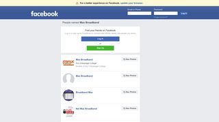 
                            4. Max Broadband Profiles | Facebook