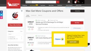 
                            3. Max Get More Coupons & Offers, February 2019 Promo Codes