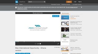 
                            9. Max International Opportunity - Ghana version - SlideShare