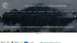 
                            11. Max-Planck-Institut für Entwicklungsbiologie: Home