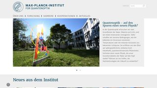 
                            6. Max Planck Institut für Quantenoptik: Startseite