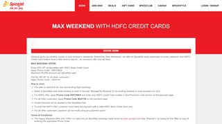 
                            13. MAX WEEKEND WITH HDFC CREDIT CARDS - SpiceJet