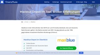 
                            11. Maxblue Depot im Test: Broker Erfahrungen - Finanzfluss