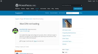 
                            11. MaxCDN not loading | WordPress.org