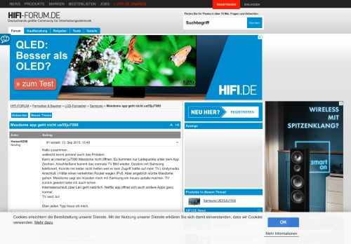 
                            11. Maxdome app geht nicht ue55ju7090, Samsung - HIFI-FORUM