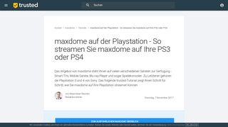 
                            6. maxdome auf der Playstation - So streamen Sie maxdome auf Ihre ...