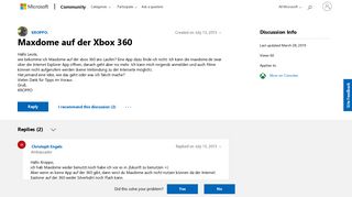 
                            11. Maxdome auf der Xbox 360 - Microsoft Community