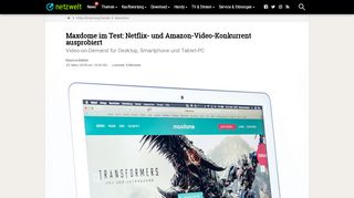 
                            13. Maxdome im Test: Erfahrungsbericht zur Onlinevideothek - NETZWELT