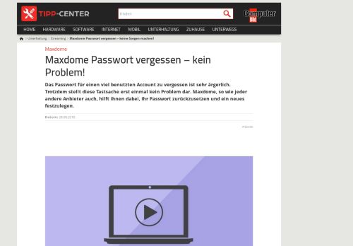 
                            7. Maxdome Passwort vergessen – keine Sorgen machen! | TippCenter