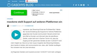 
                            5. maxdome stellt Support auf weiteren Plattformen ein - Caschys Blog