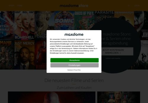 
                            5. maxdome - Video on Demand - Deutschlands größte Online-Videothek