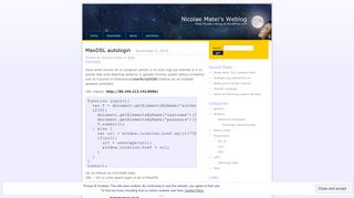 
                            7. MaxDSL autologin | Nicolae Matei's Weblog