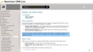 
                            8. Maximizer CRM Live - Desktop and Mobile Setup