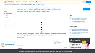 
                            12. maximo anywhere mobile app device screen timeout - ...